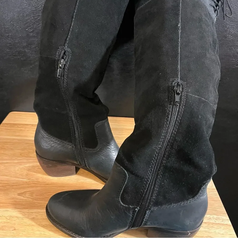 Lucky Brand Komah Black Knee High Boots Size 5.5‎